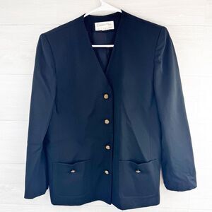 Christian Dior Vintage Wool Button Front Blazer